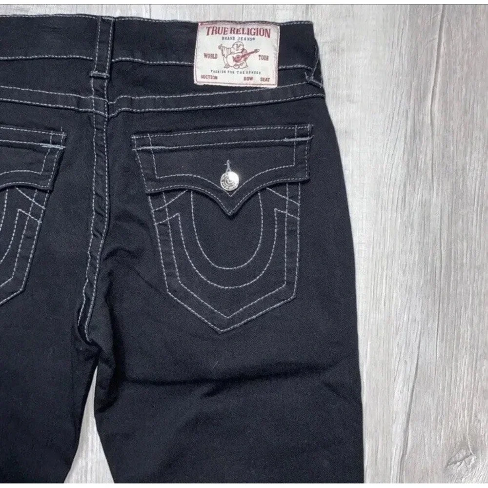 $159 NWT  True Religion Ricky‎ Flap Relaxed Jeans Black WORLD TOUR BUDDHA 32x32